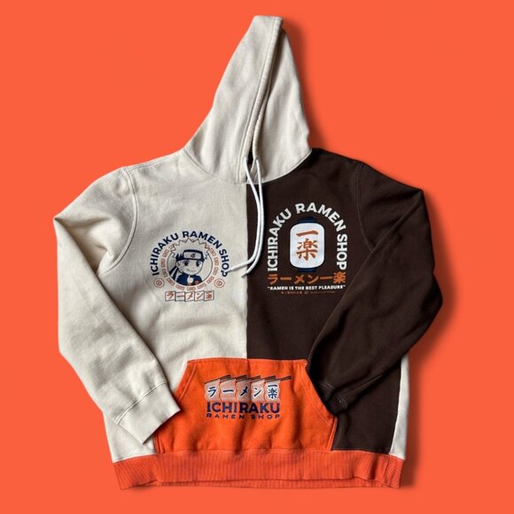 Naruto Shippuden Ichiraku Ramen Shop Color Block Hoodie Boxlunch Anime Size XL - Picture 1 of 13